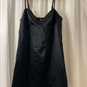 Wild Fable Black Satin Chemise